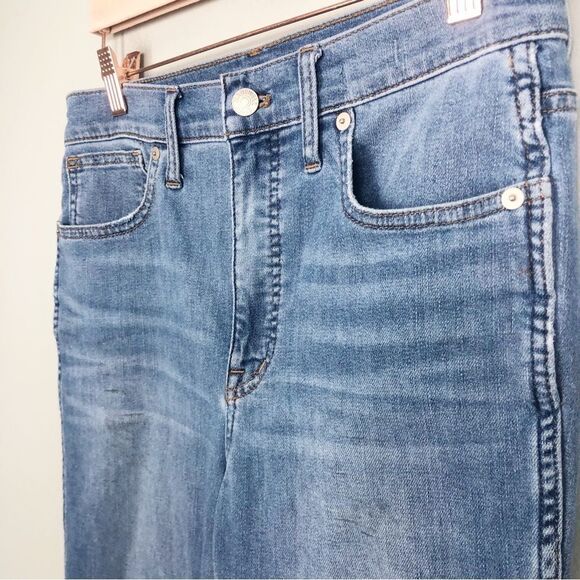 MADEWELL | 10” High Rise Skinny Crop Denim Jeans Medium Blue Women’s Size 27 (4) - Picture 5 of 15